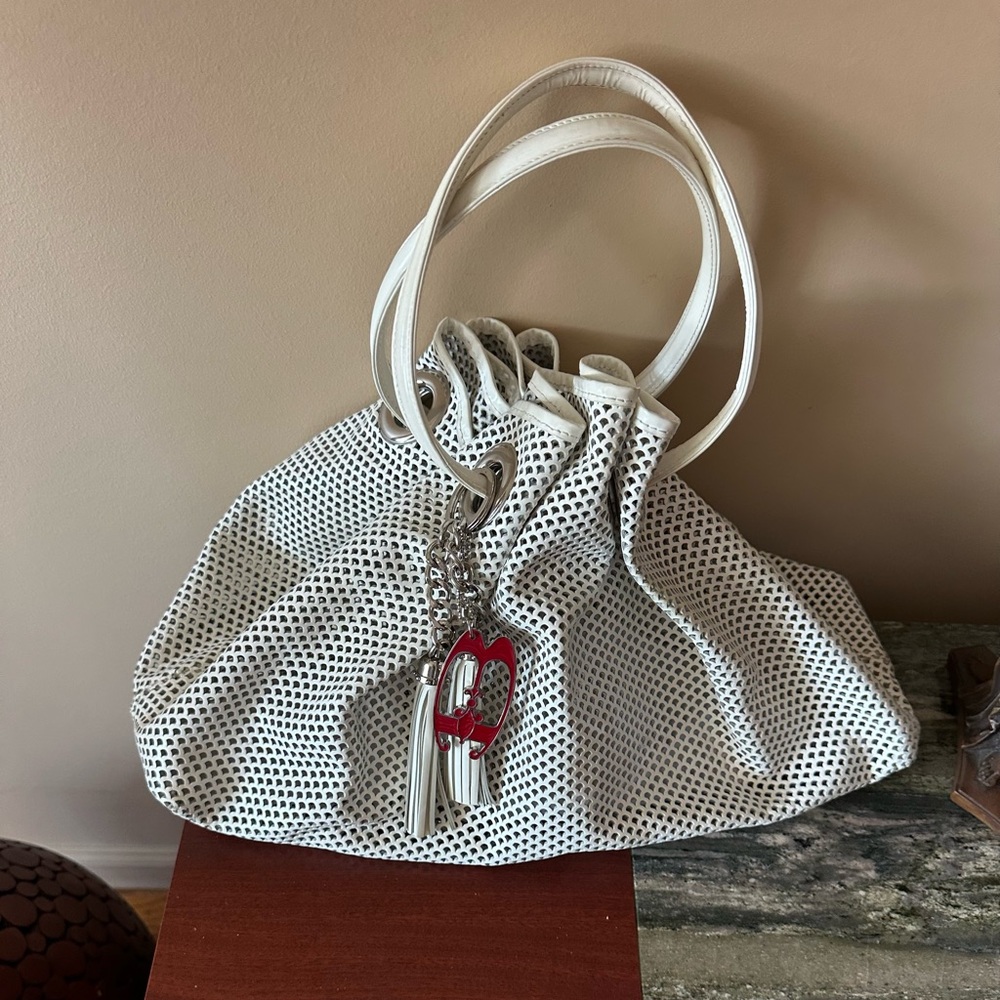 Vintage rare Limited edition 2000's.BRACCIALINI Hight quality Leather Handbag